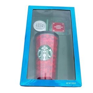 Starbucks 16oz Coffee Cup Tumbler Fa La La Gift Set Cold Brew collector tumbler